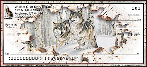 Call of the Wild Wolf Personal Checks