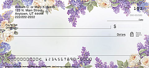 Lena Liu's Floral Borders Personal Checks