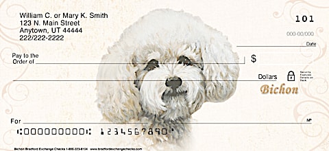 Bichon Frise Personal Checks