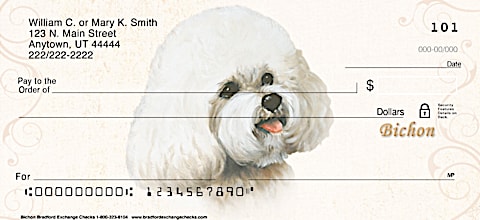 Bichon Frise Personal Checks