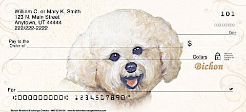 Bichon Frise Personal Checks