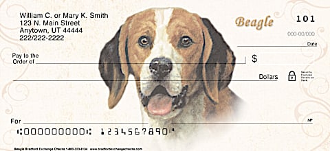 Beagle Dog Personal Checks