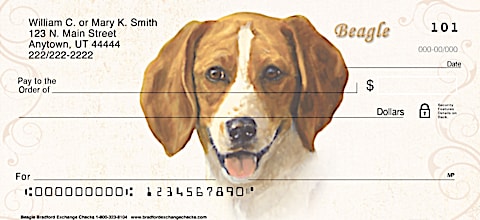 Beagle Dog Personal Checks