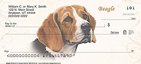 Beagle Dog Personal Checks