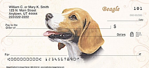 Beagle Dog Personal Checks