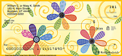 Flower Power Unique Personal Checks