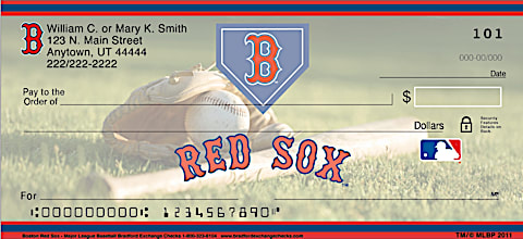 Boston Red Sox MLB Personal Checks -100 Checks | Bradford Exchange Checks