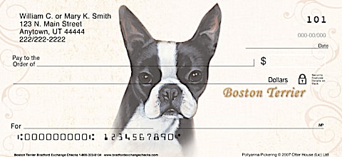 Boston Terrier Personal Checks