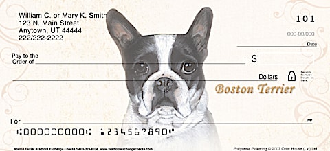 Boston Terrier Personal Checks