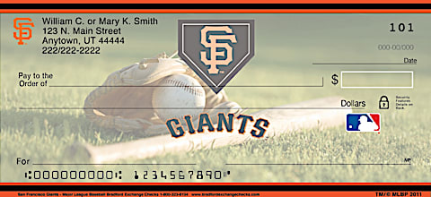 San Francisco Giants - Personal Checks