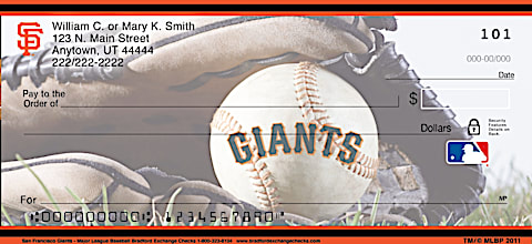 San Francisco Giants MLB Baseball Mini Print in Orange by 