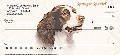 Springer Spaniel Personal Checks