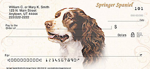 Springer Spaniel Personal Checks