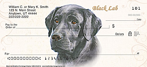 Black Labrador Personal Checks