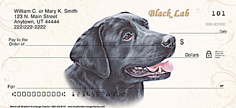 Black Labrador Personal Checks