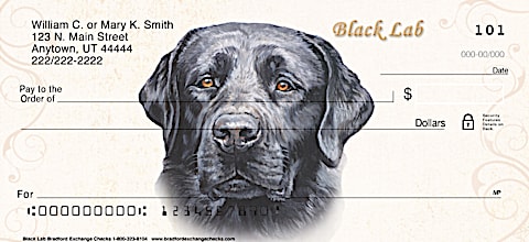 Black Labrador Personal Checks