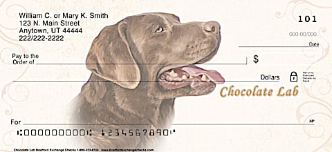 Chocolate Lab Personal Checks