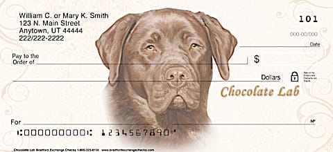 Chocolate Lab Personal Checks