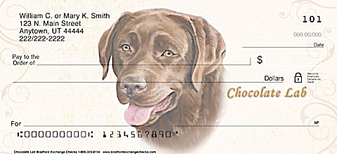 Chocolate Lab Personal Checks