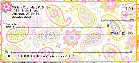 Pretty Paisley Personal Checks