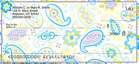 Pretty Paisley Personal Checks