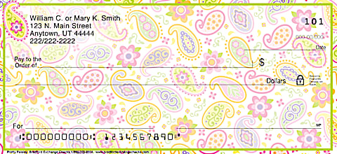 Pretty Paisley Personal Checks