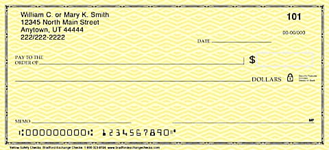 Yellow Safety Personal Checks