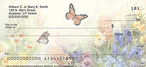 Lena Liu's Butterfly Gardens Personal Checks