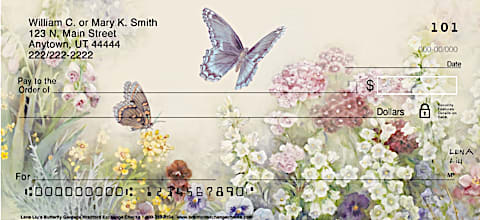 Lena Liu's Butterfly Gardens Personal Checks