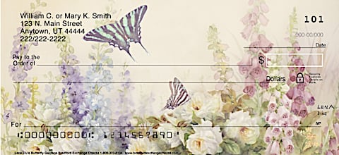 Lena Liu's Butterfly Gardens Personal Checks