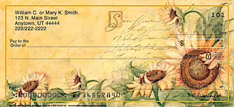 Sunflowers Personal Checks