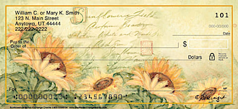 Sunflowers Personal Checks