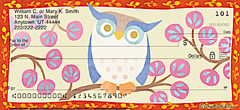 Challis & Roos Awesome Owls Personal Checks