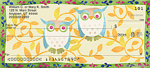 Challis & Roos Awesome Owls Personal Checks