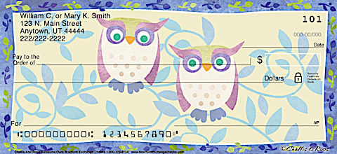 Challis & Roos Awesome Owls Personal Checks