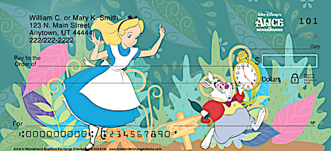 Alice In Wonderland Personal Checks