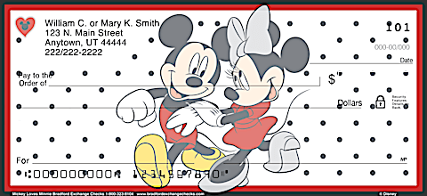 Mickey Loves Minnie Personal Checks