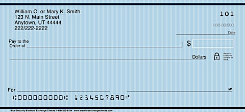 Blue Security Personal Checks