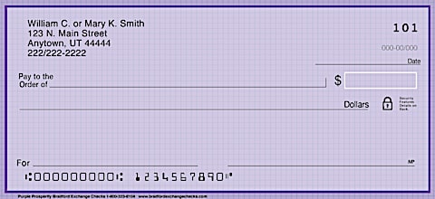 Purple Prosperity Personal Checks