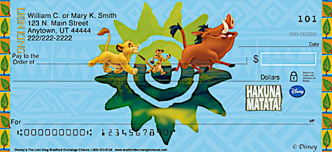 The Lion King Personal Checks