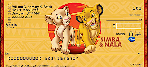 The Lion King Personal Checks