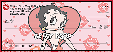 Betty Boop Kiss Personal Checks