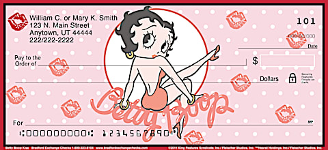 Betty Boop Kiss Personal Checks