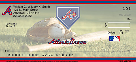 Atlanta Braves Major League Baseball Personal Checks