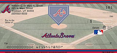 Atlanta Braves Major League Baseball Personal Checks