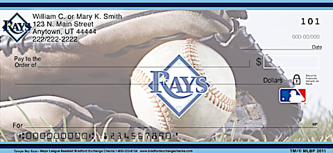 Tampa Bay Rays Major League Baseball Personal Checks