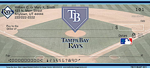 Tampa Bay Rays Major League Baseball Personal Checks