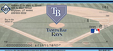Tampa Bay Rays Major League Baseball Personal Checks