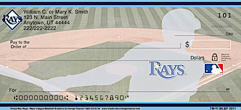 Tampa Bay Rays Major League Baseball Personal Checks