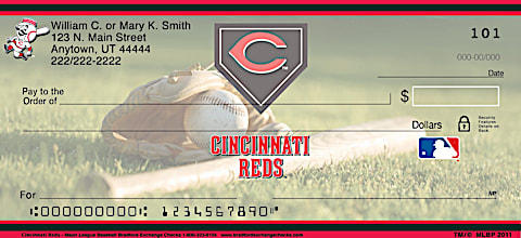 Cincinnati Reds Major League Baseball Personal Checks